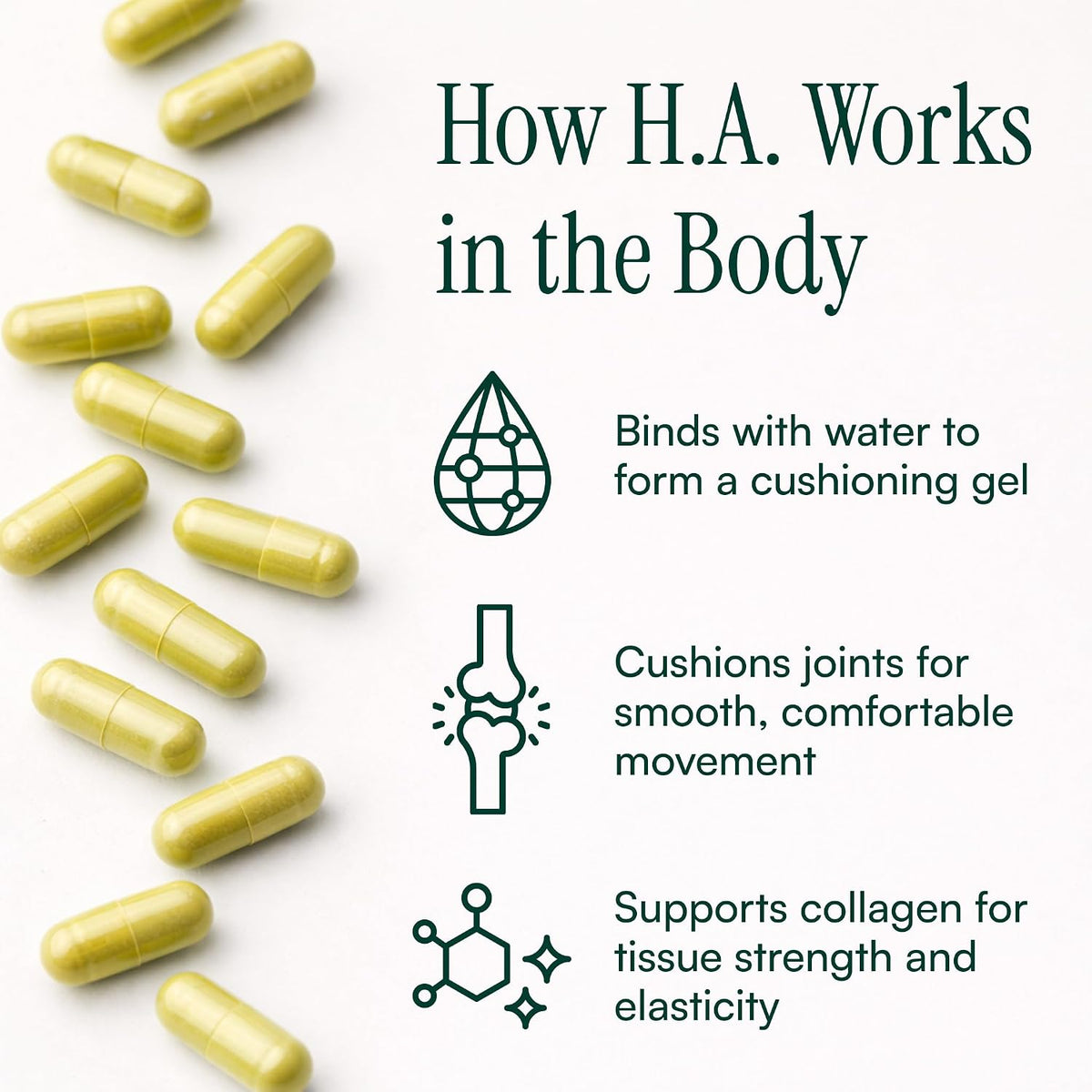 Purity Products HA Joint Formula with Hyaluronic Acid & Key Co-Factors - Joints & Skin Multi Collagen - 90 Capsules - görsel 4