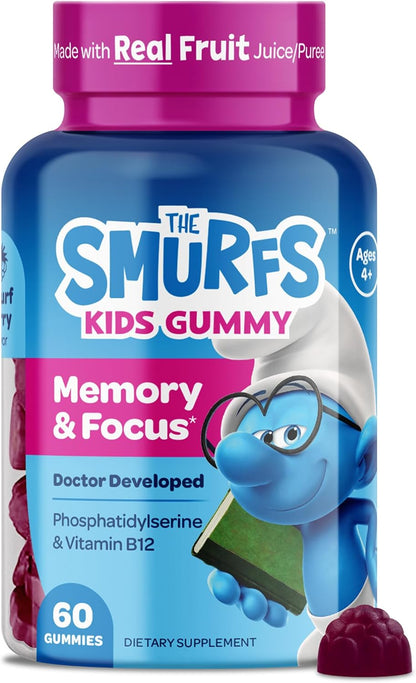 Smurfs Children's Immune Support Gummies | Black Elderberry Vitamin C and Zinc Children's Immunity Gummies | Made with Real Fruit | Doctor Developed | Non-GMO & No Artificial Flavours or Colours | 40 Gummies