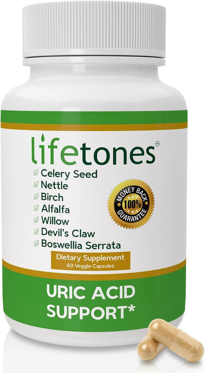 Life Tones Uric Acid Cleanse & Support Supplement – 60 Vegan Capsules