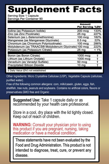 True Healing Naturals True Minerals Food Supplement – Multi-Mineral for Gut, Heart & Neural Health, 90 Vegetarian Capsules