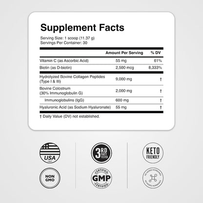 Simply Basically Bovine Colostrum Powder + Collagen Peptides