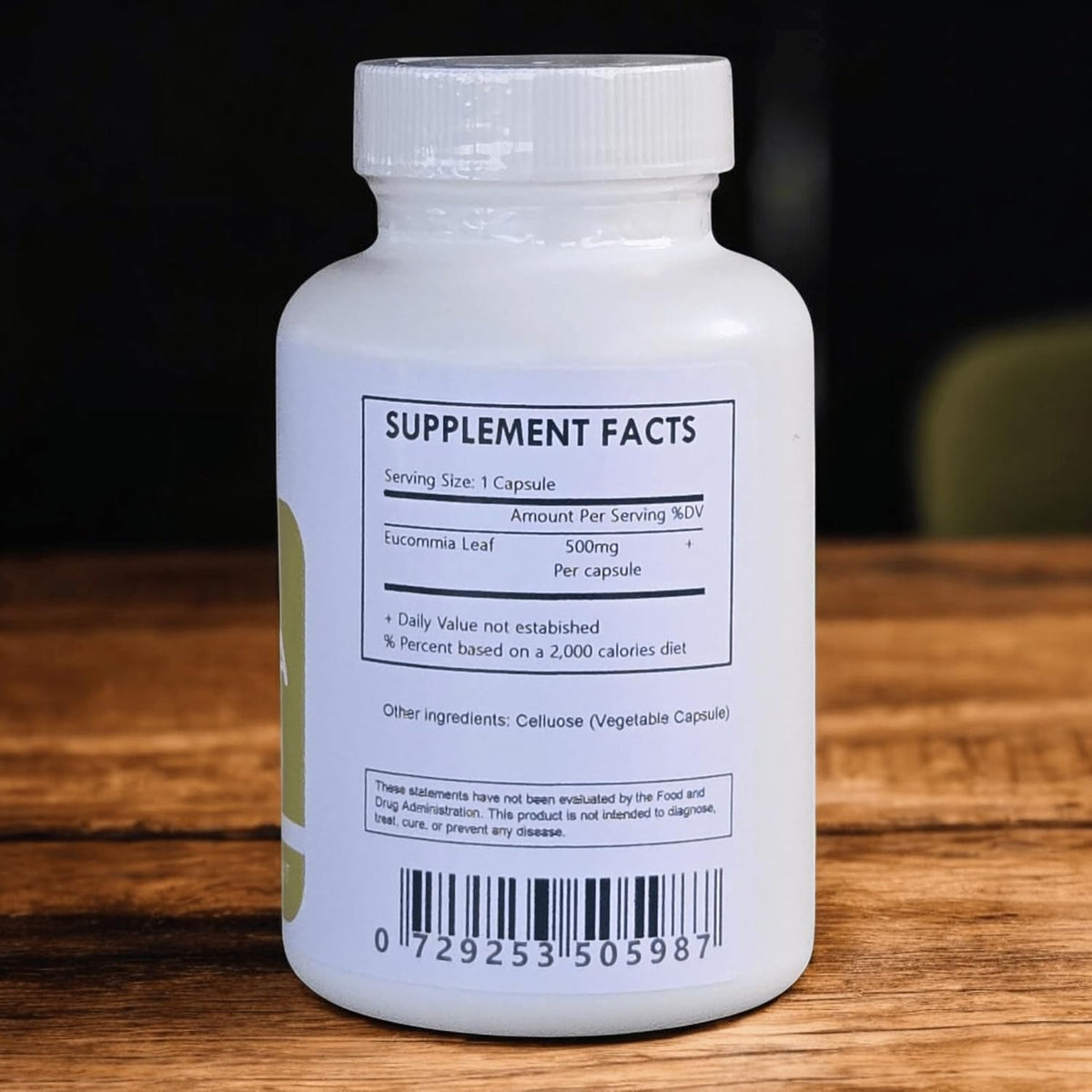 Eucommia Leaf Powder Capsules (500mg Each) - 30 Capsules - görsel 2