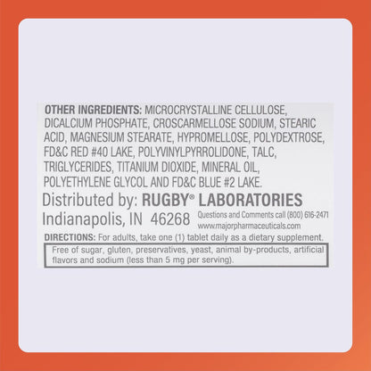 Rugby Nephro-Vite Vitamin B and C Complex Tablets - Dietary Supplement - 100 Tablets (Pack of 2)