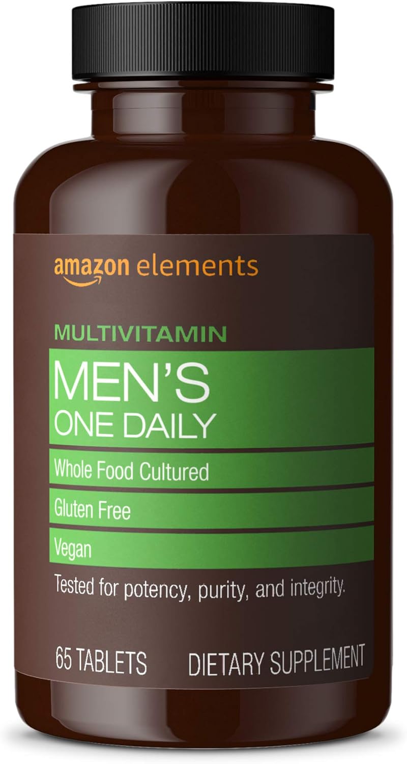 Men's One Daily Multivitamin, 62% Whole Food Cultured, Vegan, 21 Vitamins and Minerals, 65 Tablets, 2 Month Supply - görsel 1