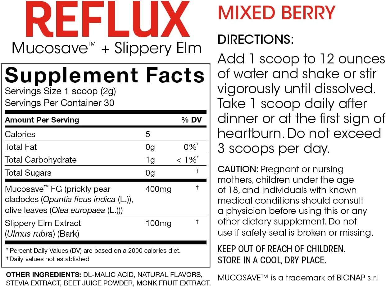 Silver Fern Reflux – Digestive Supplement with Mucosave FG and Slippery Elm Bark (2 Tubs) - görsel 2