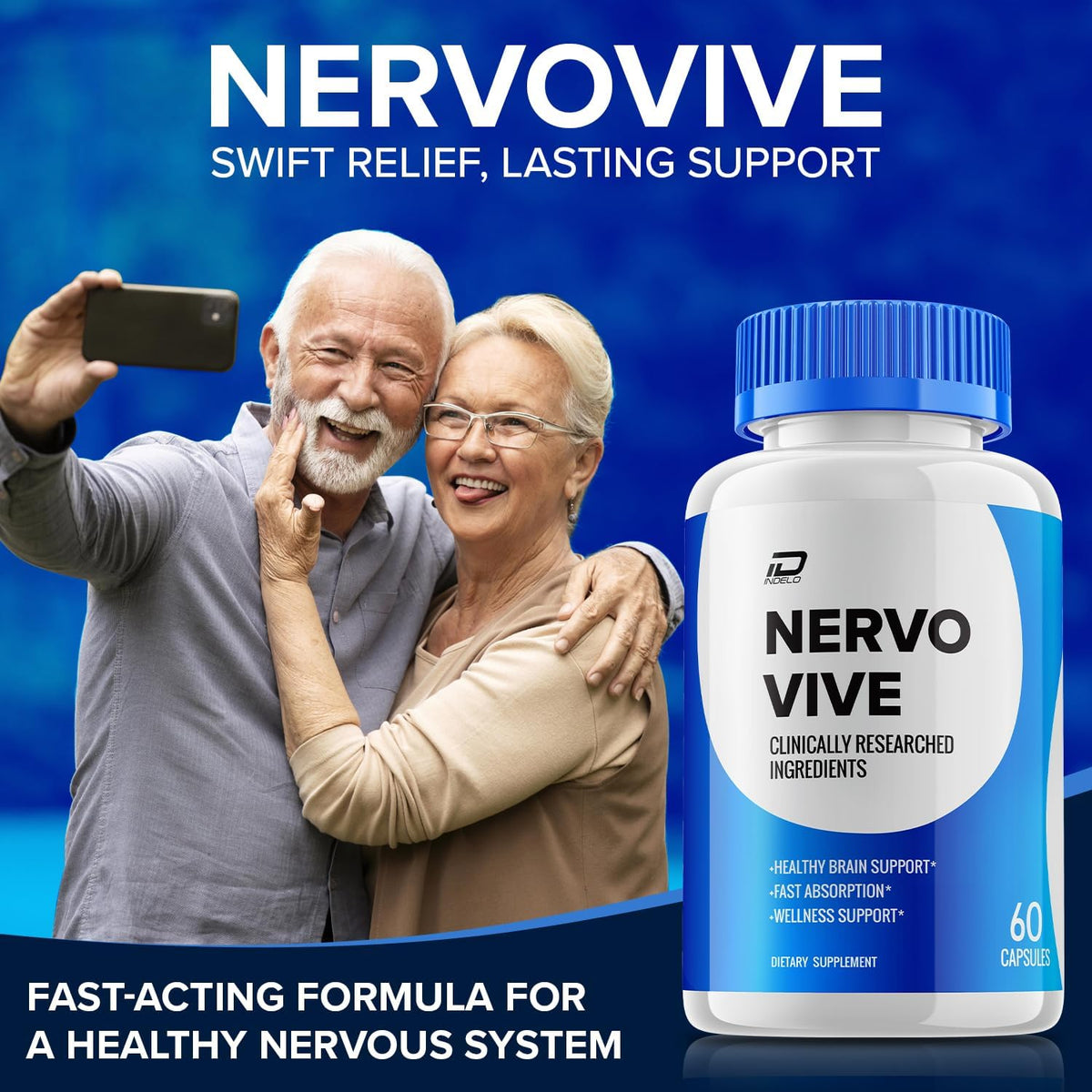 Nervo Vive Brain Supplement Capsules – All-Natural Memory & Focus Support (3 Pack, 180 Capsules) - görsel 2