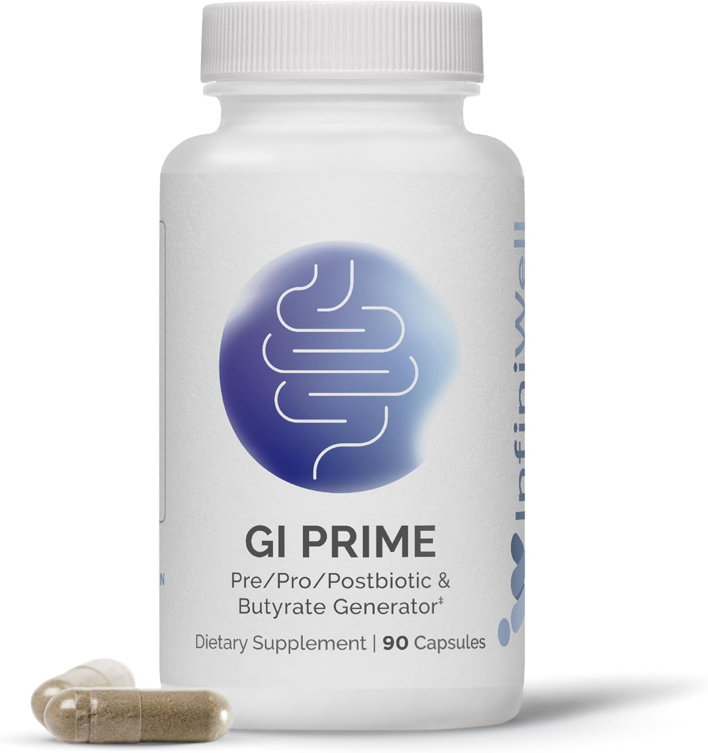 InfiniWell GI Prime - Pre, Post & Probiotics for Digestive Health (90 Capsules) - görsel 1
