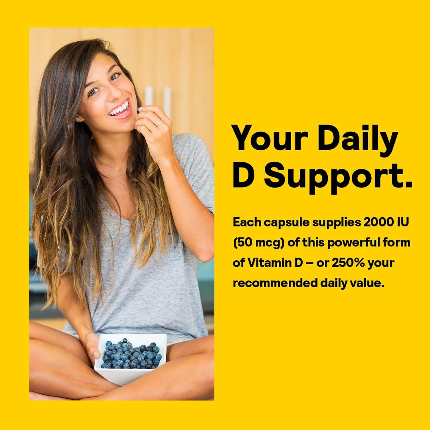 Nature's Life Vitamin D2 2000 IU – 90 Vegetarian Capsules - görsel 4