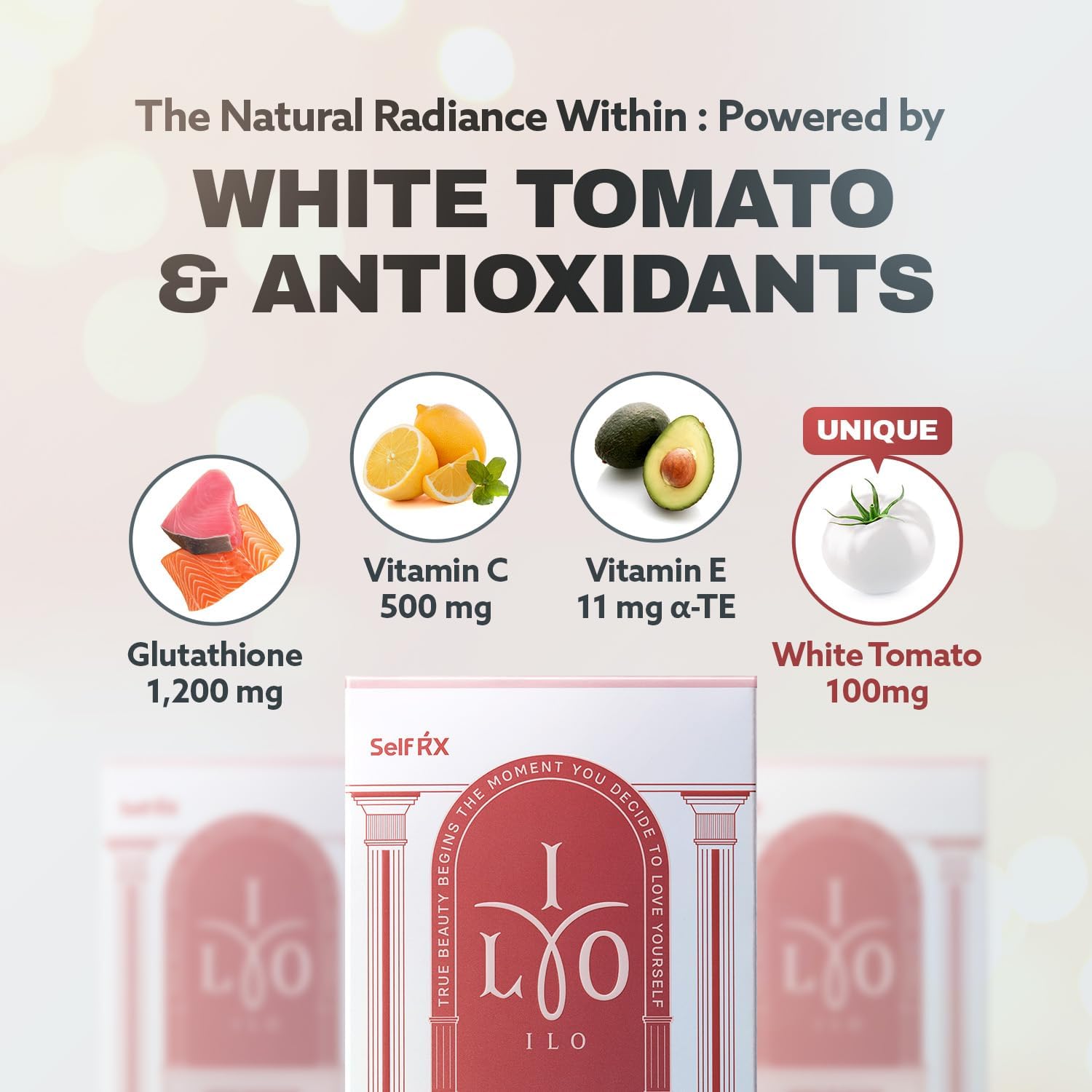 ILO Whitathione Antioxidant Powder Sticks - 500mg Vitamin C, Glutathione & White Tomato Extract - 30 Sticks - görsel 2
