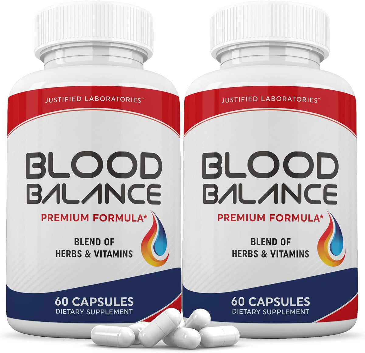 Justified Laboratories Blood Balance - 60 Capsules, Pack of 2 - Advanced Circulatory Support Formula with a Blend of Herbs & Vitamins - görsel 1