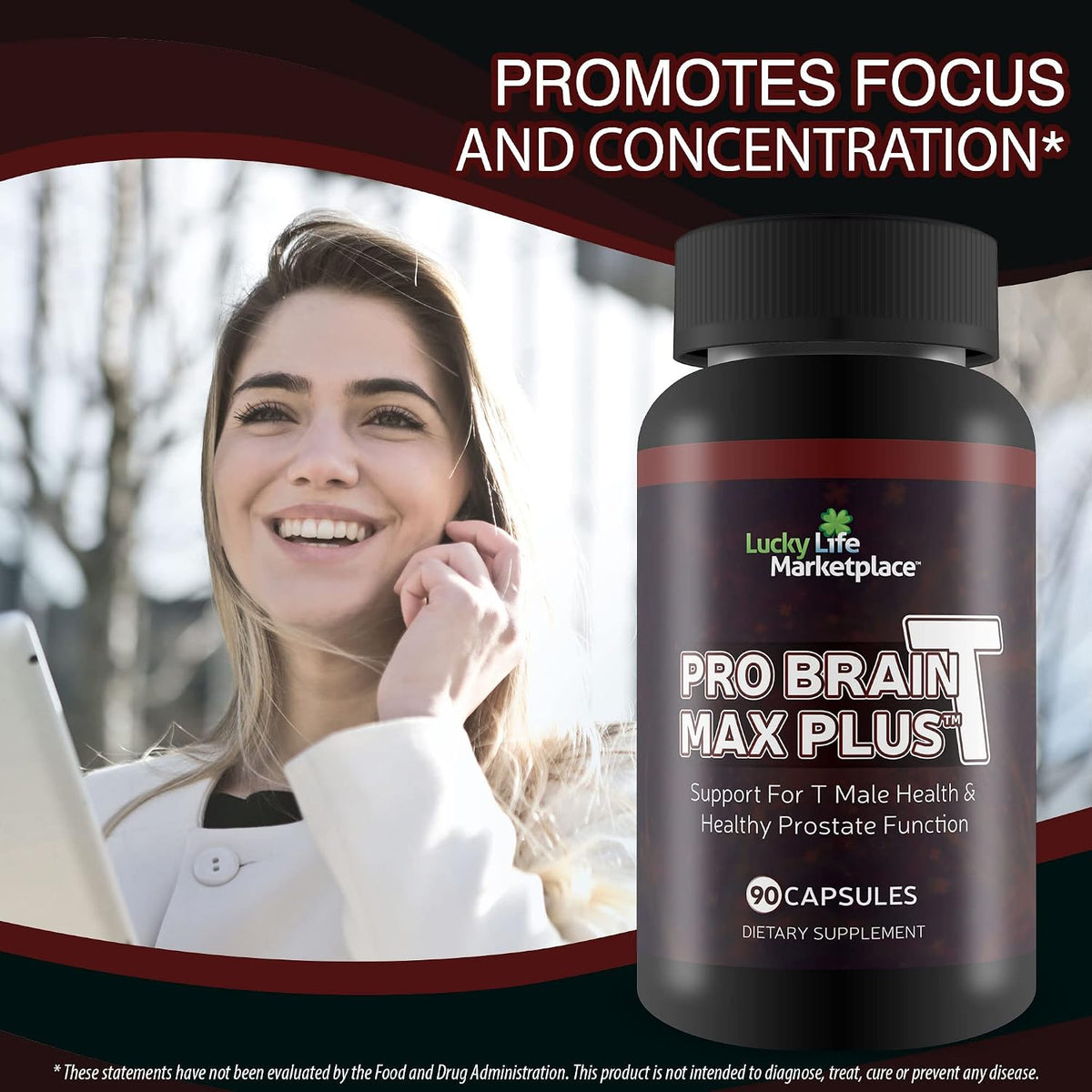 Pro Brain-T Max Plus – Support for Male Hormone Health & Healthy Prostate Function – Promote Energy & Endurance – Aid Cognitive Health & Concentration – Additional Mood & Immune Support – Improved Formula - görsel 6