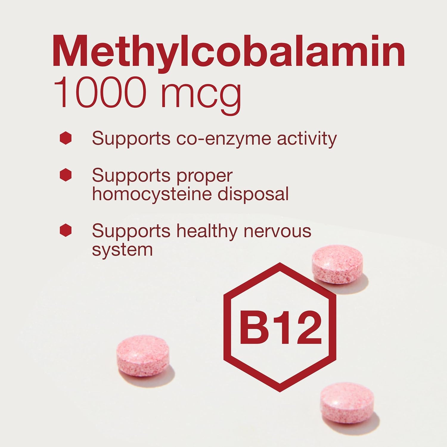 PROTOCOL FOR LIFE BALANCE Methyl B12 1,000mcg - Vitamin B12 for Homocysteine Metabolism & Brain Health - Vegan, Kosher, Halal Lozenges (100 Count) - görsel 4