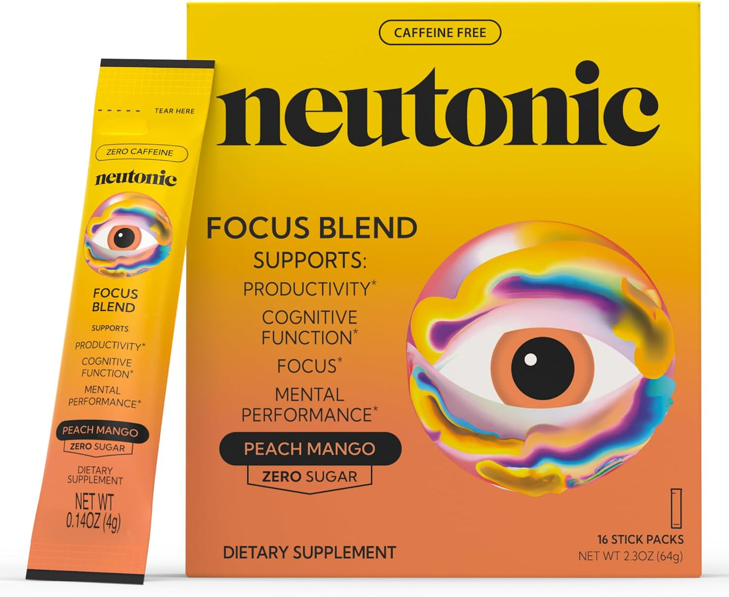 Neutonic Nootropic Focus Blend Powder - Peach Mango & Wild Berry (4 Sticks) - görsel 9