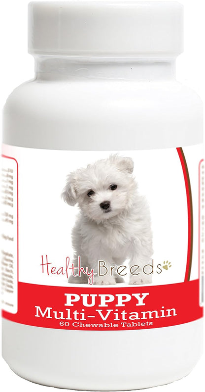 Healthy Breeds Maltese Puppy Dog Multivitamin Tablets (60 Count)