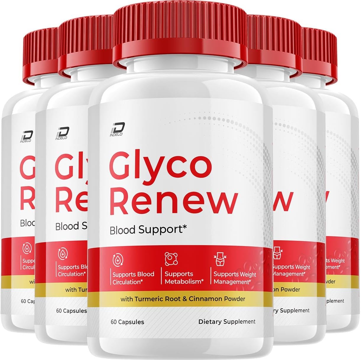 Glyco Renew Capsules - All-Natural Formula, 5 Pack (300 Capsules) - görsel 1