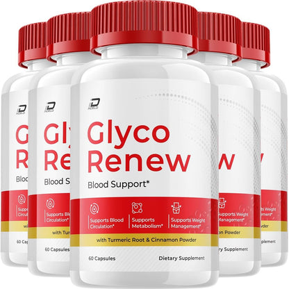 Glyco Renew Capsules - All-Natural Formula, 5 Pack (300 Capsules)
