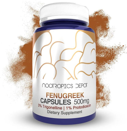 Nootropics Depot Fenugreek Extract Capsules (500mg, 60 capsules)