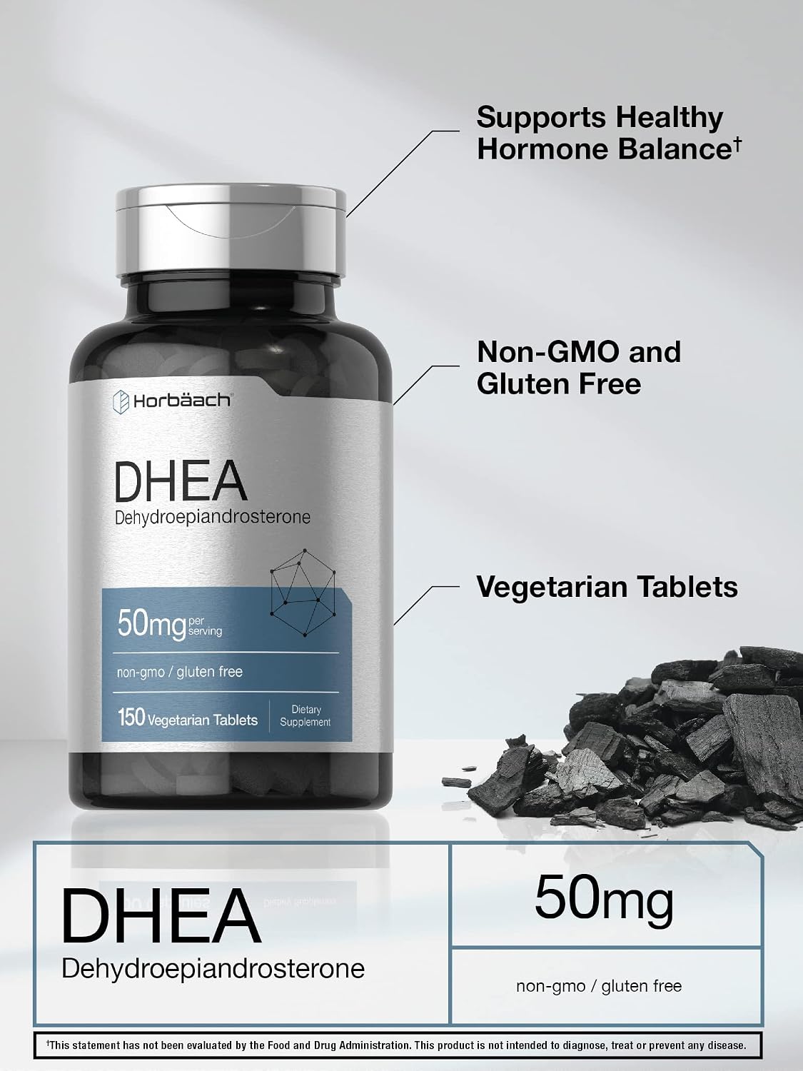 Horbäach DHEA 50mg Supplement – 150 Tablets - görsel 3