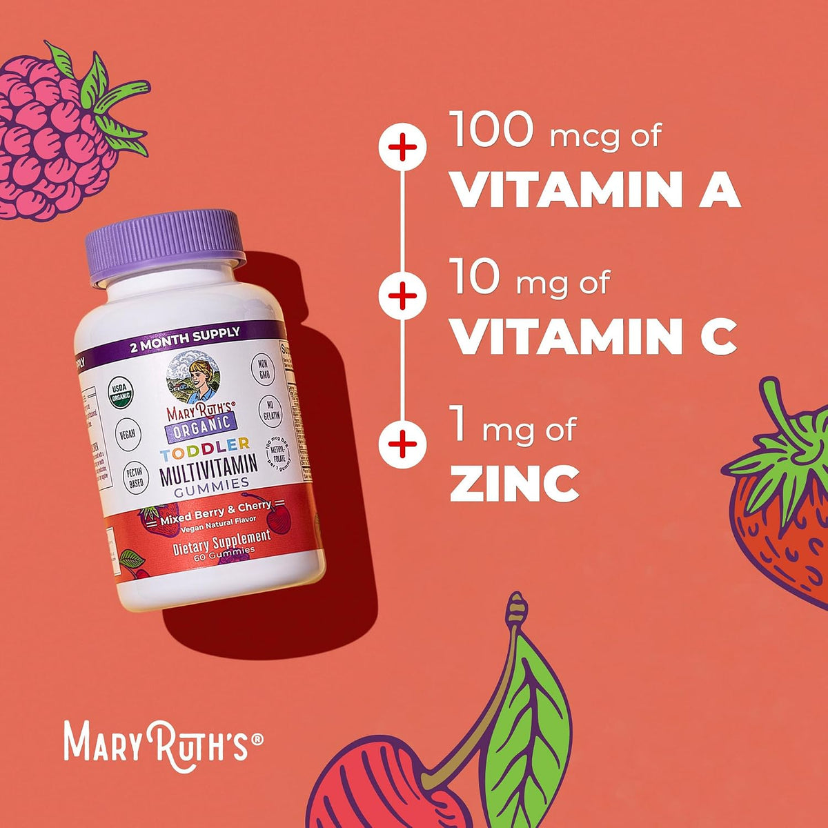 MaryRuth's Organic Toddler Multivitamin Gummies | 60 Count (60-Day Supply) - görsel 7
