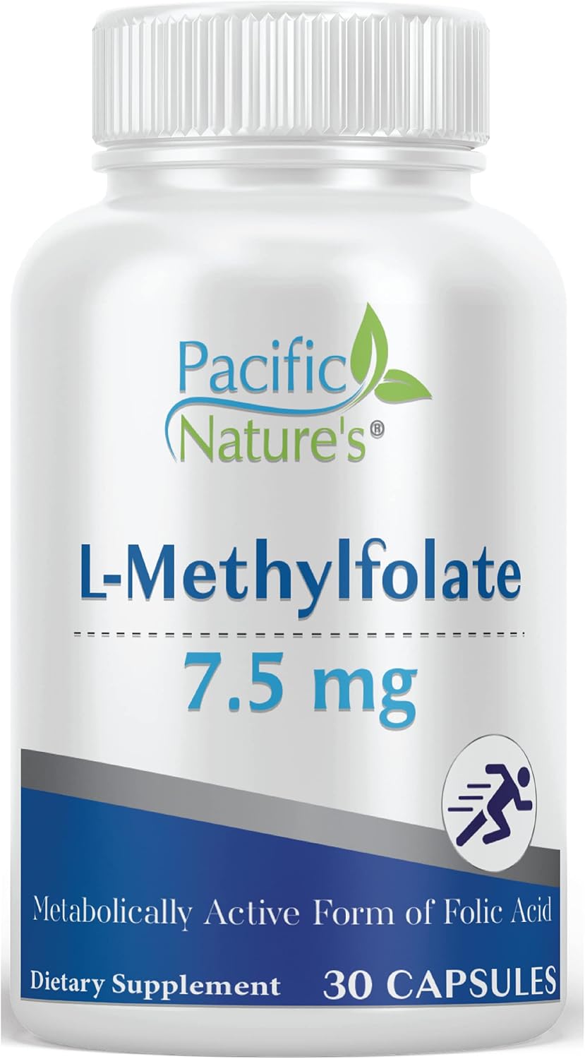 Pacific Nature's L-Methylfolate 7.5mg (30 Capsules) – Active Folate Supplement - görsel 1