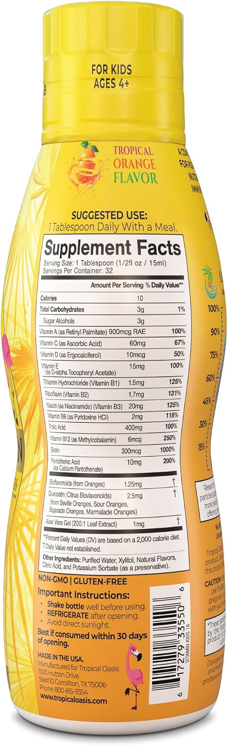 Tropical Oasis Premium Liquid Multivitamin for Kids - 473 ml (32 Servings) - görsel 2