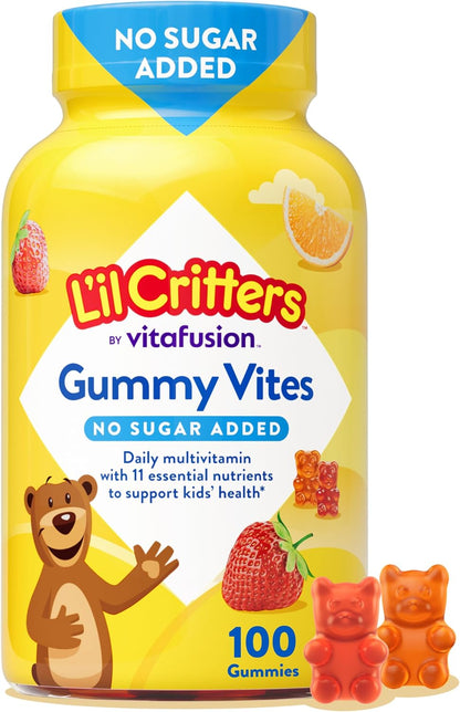 L'il Critters Kids Multivitamin Gummies – No Added Sugar, 100 Gummies
