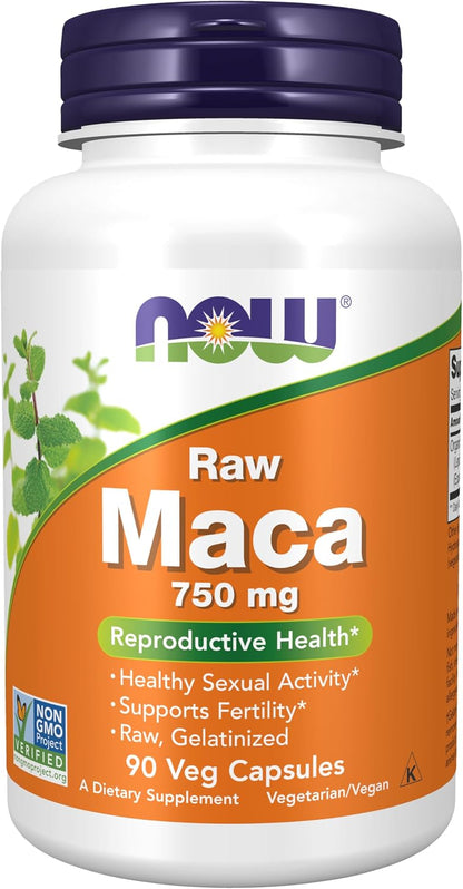 NOW Foods Maca (Lepidium meyenii) 750 mg Raw – 90 Veg Capsules