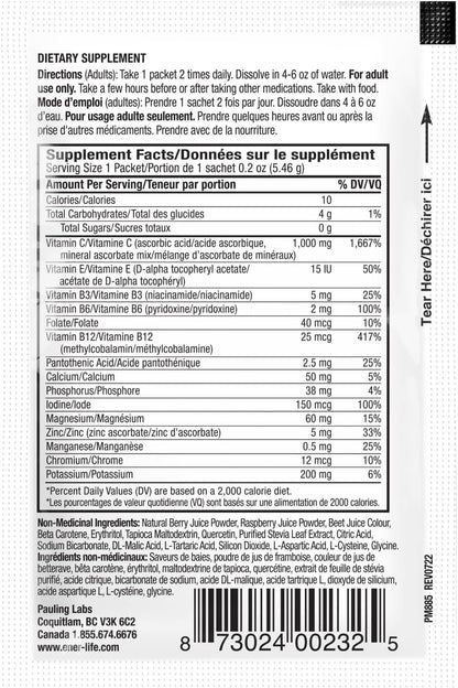 Ener-C Sugar Free Multivitamin Drink Mix - Mixed Berry, 30 Count