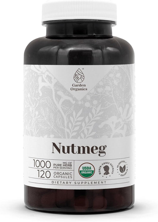 Garden Organics Organic Nutmeg - Certified Organic, Vegetarian Capsules (120 Capsules)