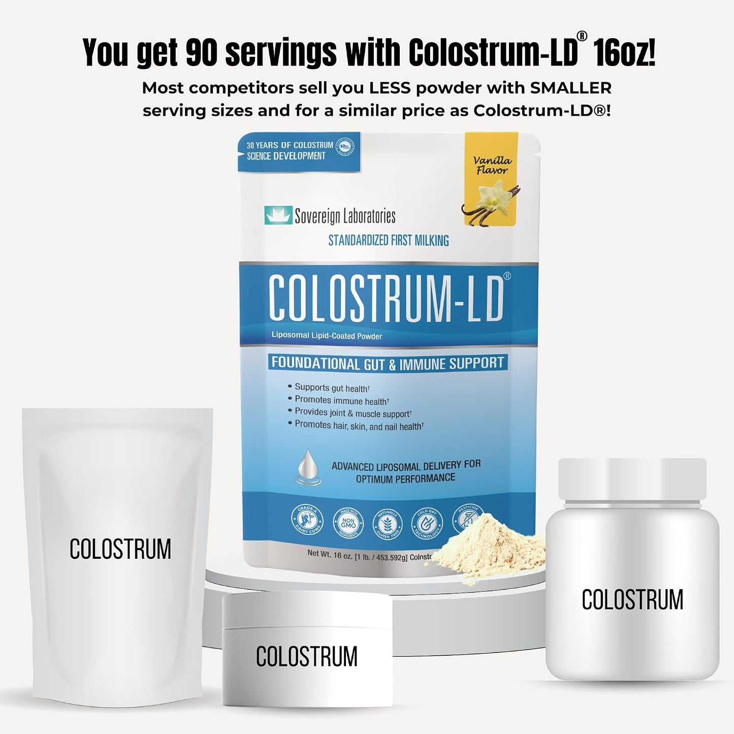 Colostrum-LD Powder, Natural Vanilla Flavour, 453g (16oz) - görsel 8