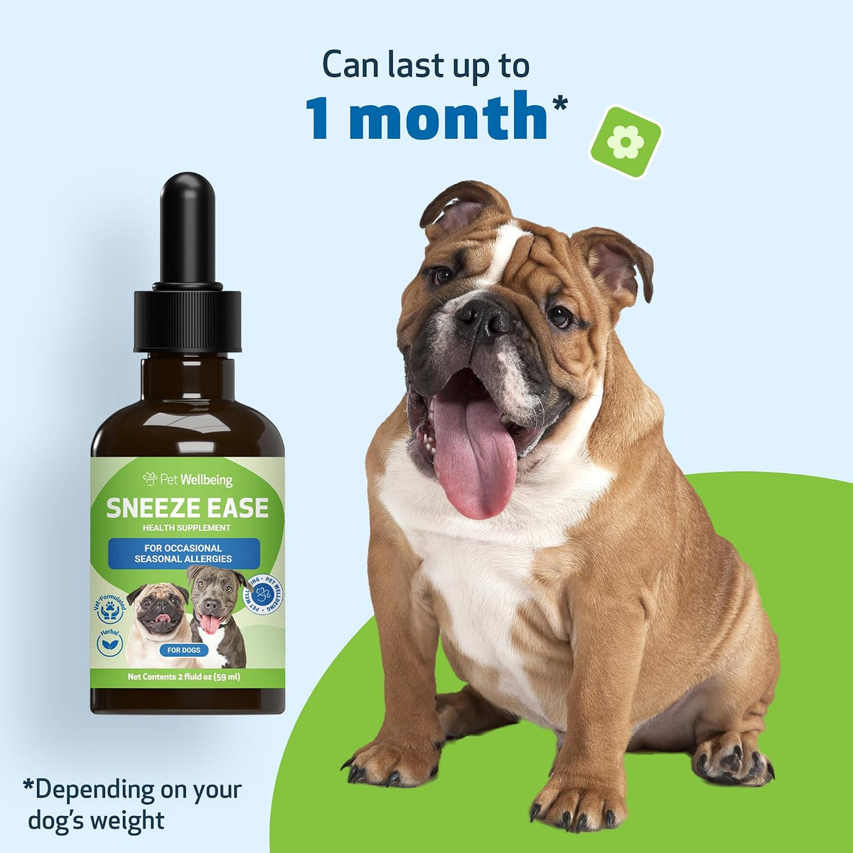 Pet Wellbeing Sneeze Ease for Dogs - Herbal Supplement for Seasonal Allergies, Sneezing & Nose/Eye Discomfort - 59 ml (2 fl oz) - görsel 8