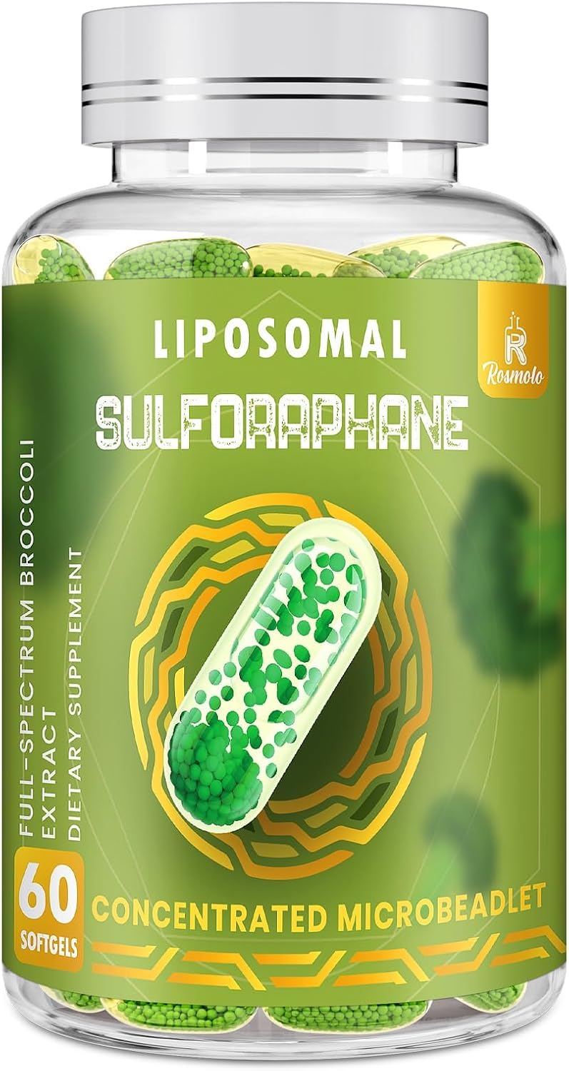 800 mg Liposomal Sulforaphane – Dual-Delivery for Enhanced Absorption – Full-Spectrum Broccoli Extract – Antioxidant Support – 120 Softgels - görsel 9