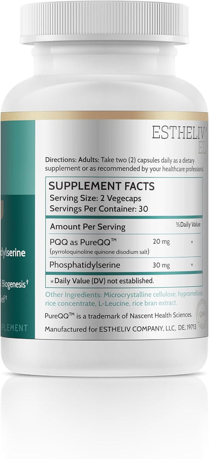 ESTHELIV PQQ with Phosphatidylserine 60 VegeCaps