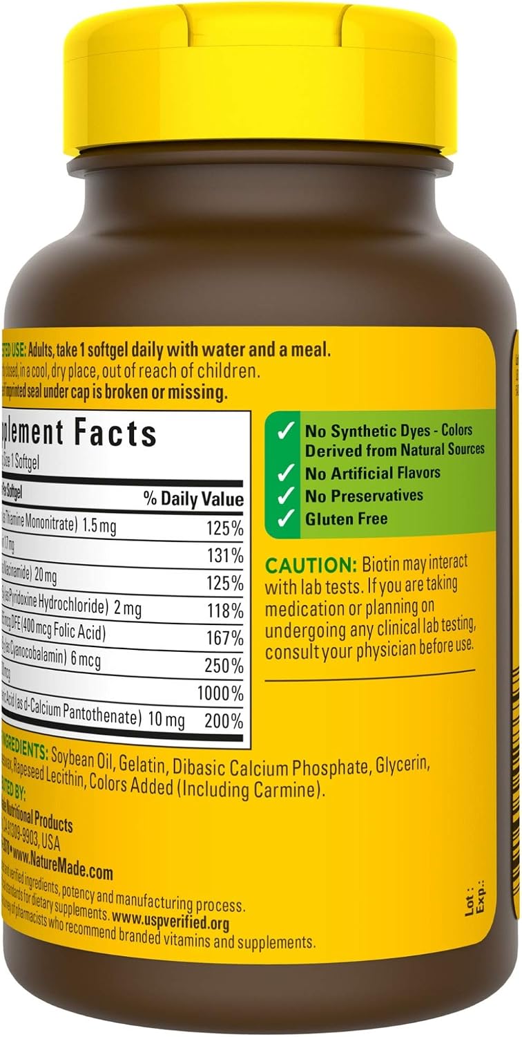 Nature Made Super B Energy Complex, 60 Softgels - görsel 10