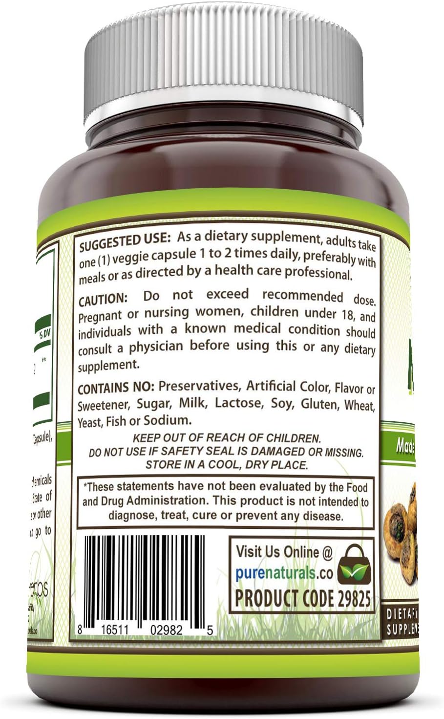 Pure Naturals Maca Supplement | 950 mg Per Serving | 360 Veg Capsules | Non-GMO | Gluten-free | Made in USA - görsel 2