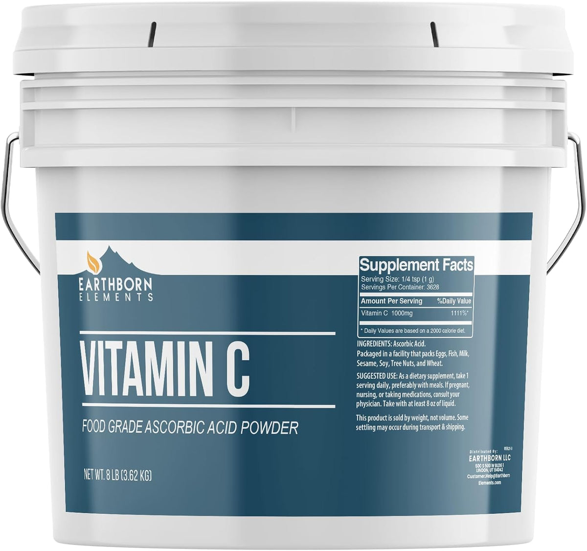 Earthborn Elements Vitamin C Powder (1 US Gallon - 3.78 L) - görsel 1