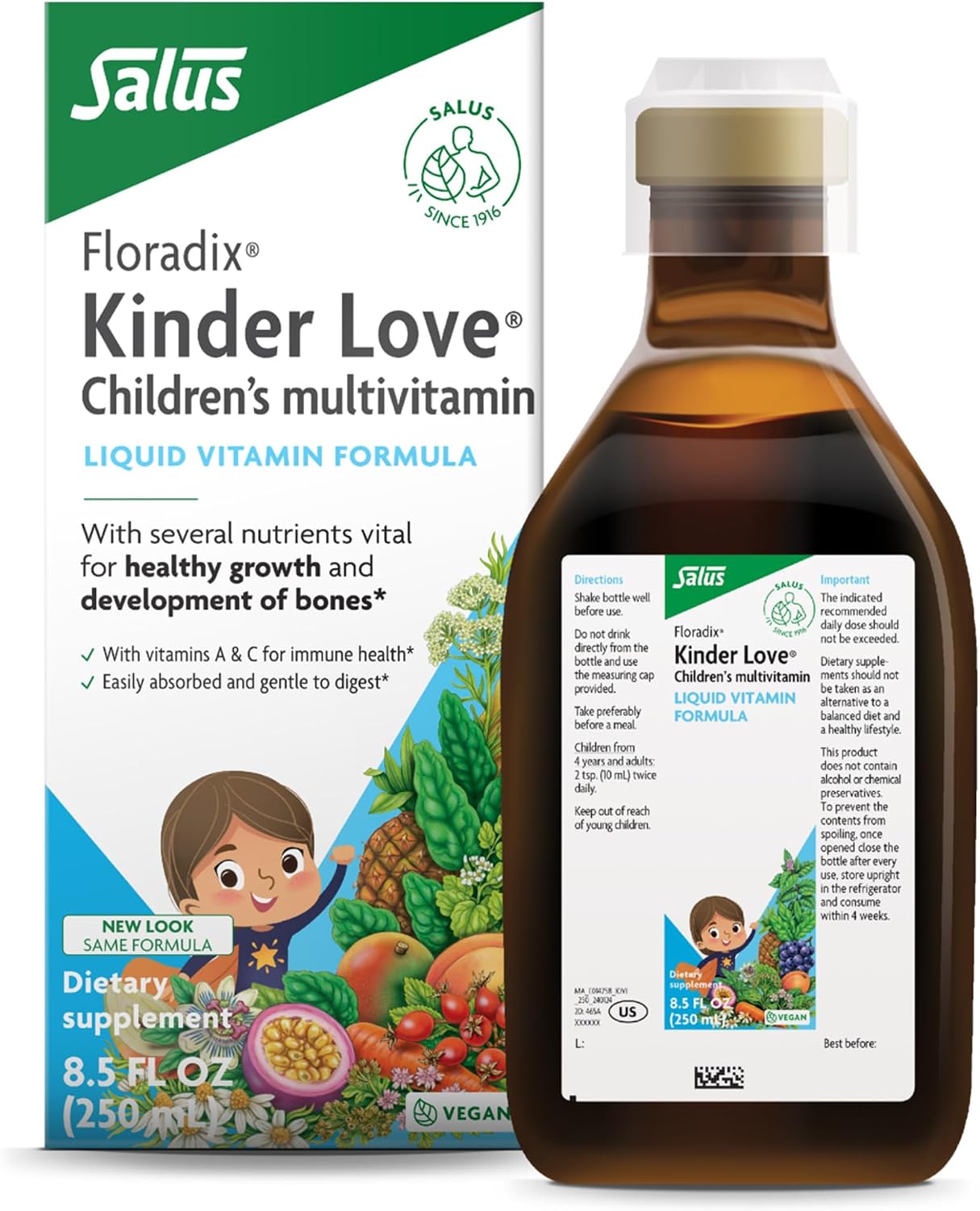 Floradix Kinder Love Children's Multivitamin – Liquid Multivitamin for Kids, 500 ml - görsel 8