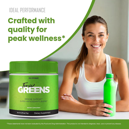 Tonic Greens Powder Vitamin Supplement Advanced Formula - Natural Green Blend Energy Supplement with BCAA (3 Pack)