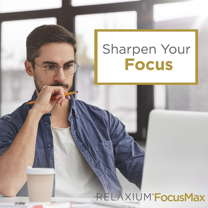 Relaxium FocusMax - Brain and Focus Supplement for Mental Clarity, Memory, and Concentration, 30 Vegan Capsules