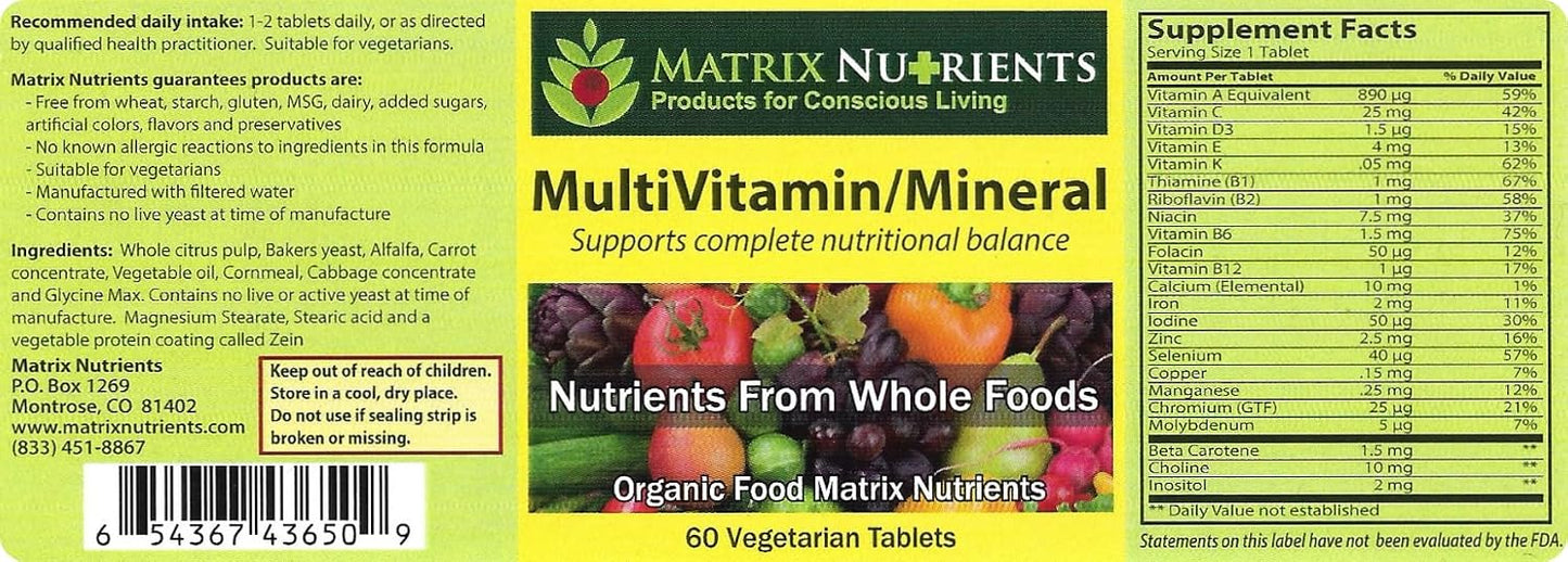 MULTIVITAMIN - Mineral - 100% Organic, Whole Food, Complete Multivitamin - Ideal for Daily Health, Lifestyle and More: Vitamin A, Vitamin C, Vitamin D, Vitamin E and Much More! Vegan Tablets (60 Count) - görsel 2