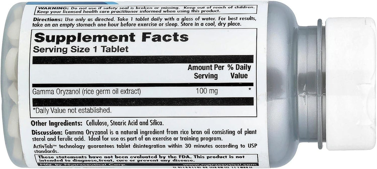 KAL Gamma Oryzanol 100 mg Tablets – 100 Count - görsel 2
