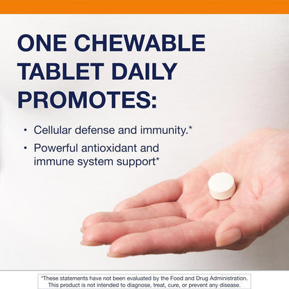 Metagenics Ultra Potent-C Chewable - 250 mg Buffered Vitamin C with Bioflavonoids, L-Lysine & L-Cysteine - Immune & Antioxidant Support - Non-GM, Gluten-Free - Natural Orange Flavour - 90 Tablets