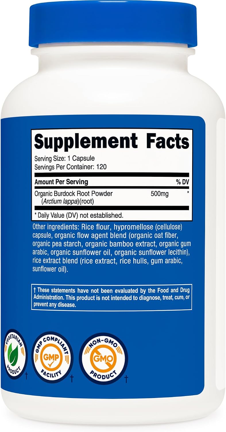 Nutricost Burdock Root 500mg, 120 Capsules - görsel 5