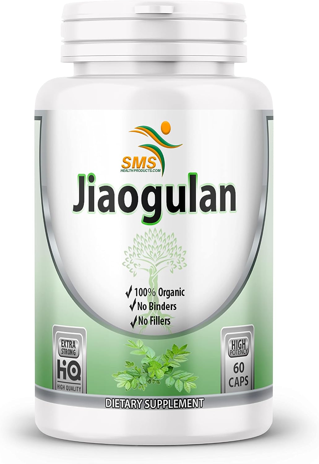 Jiaogulan 10:1 Extract Capsules – Gynostemma Pentaphyllum Adaptogen Supplement, Vegan, Non-GMO, 60 Vegan Capsules - görsel 1