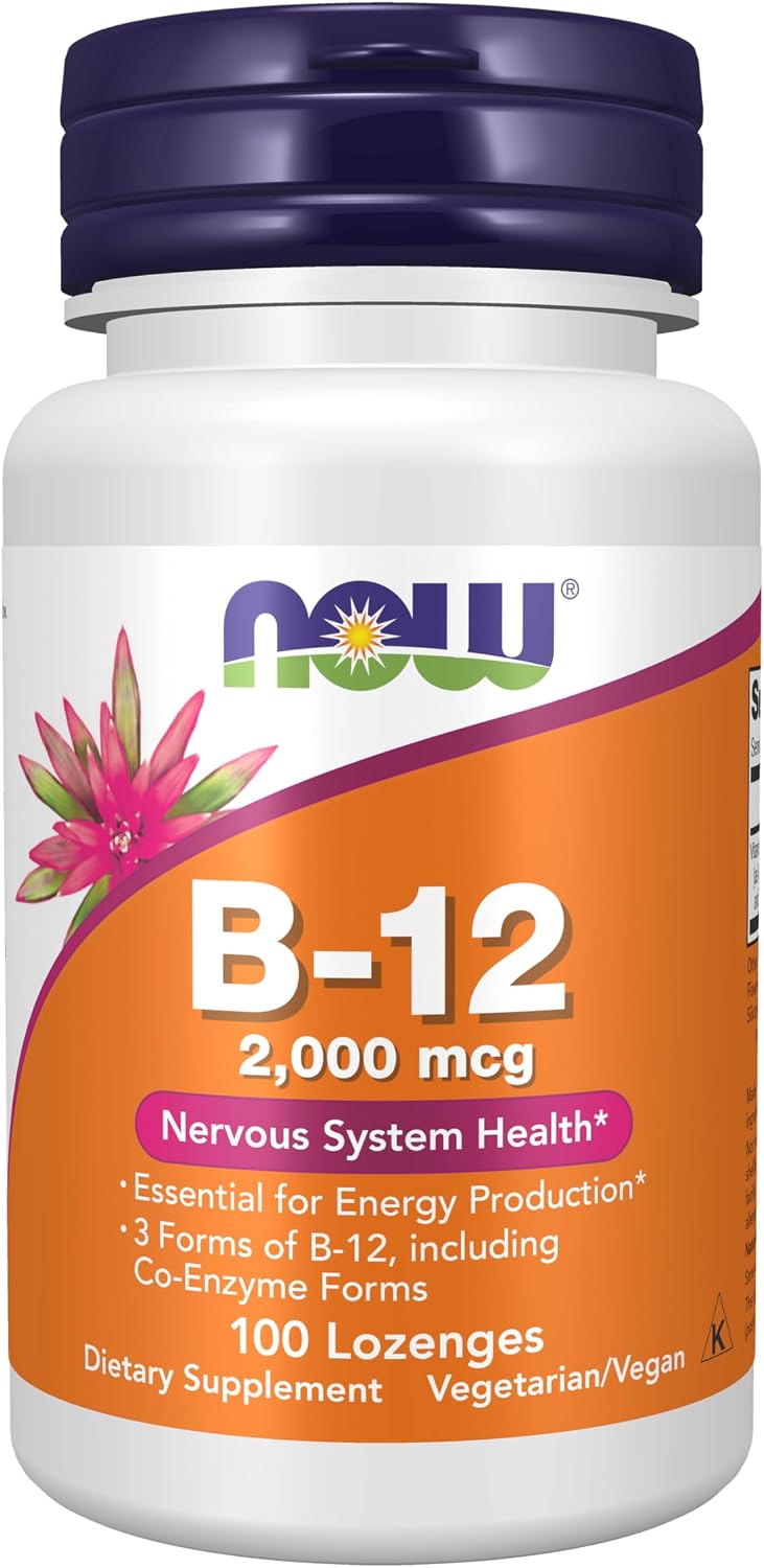 NOW Foods B-12 2000 mcg Lozenges – 100 Count - görsel 1