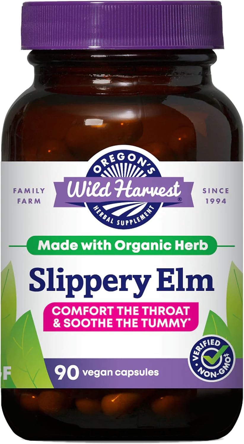 Oregon's Wild Harvest Slippery Elm Organic Capsules – 90 Count - görsel 1