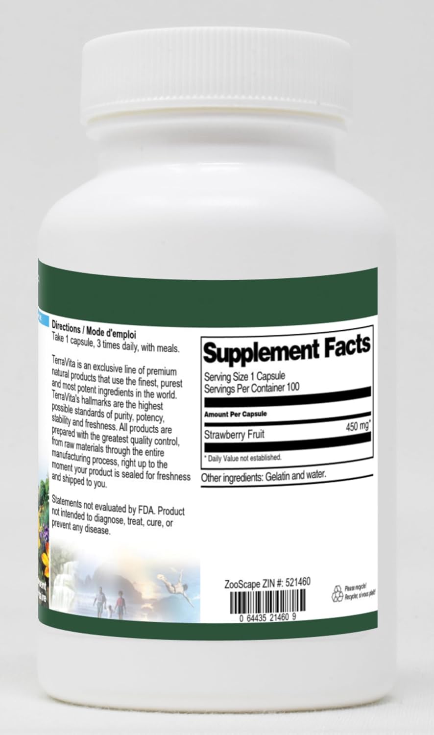 Strawberry Fruit - 450 mg (100 Capsules) - görsel 2