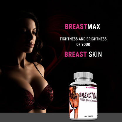 BREASTMAX Breast Enhancement Supplement – Bust Support with Multivitamins, Minerals & Herbs – 60 Tablets