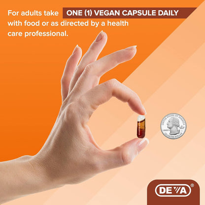 DEVA Nutrition Vegan Pumpkin Seed Oil 500 mg, Cold-Pressed & Unrefined – 90 Capsules