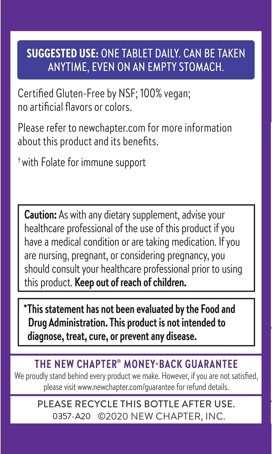 New Chapter Organic Fermented Vitamin B Complex, 30 Tablets - görsel 8